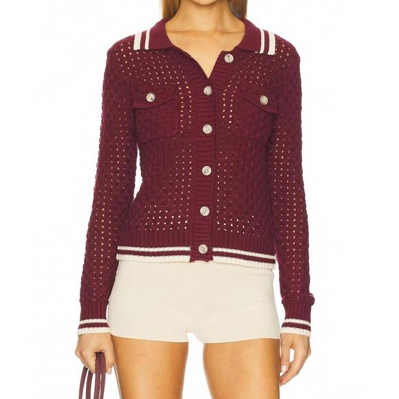 NEW HEARTLOOM posey cardigan in sangria